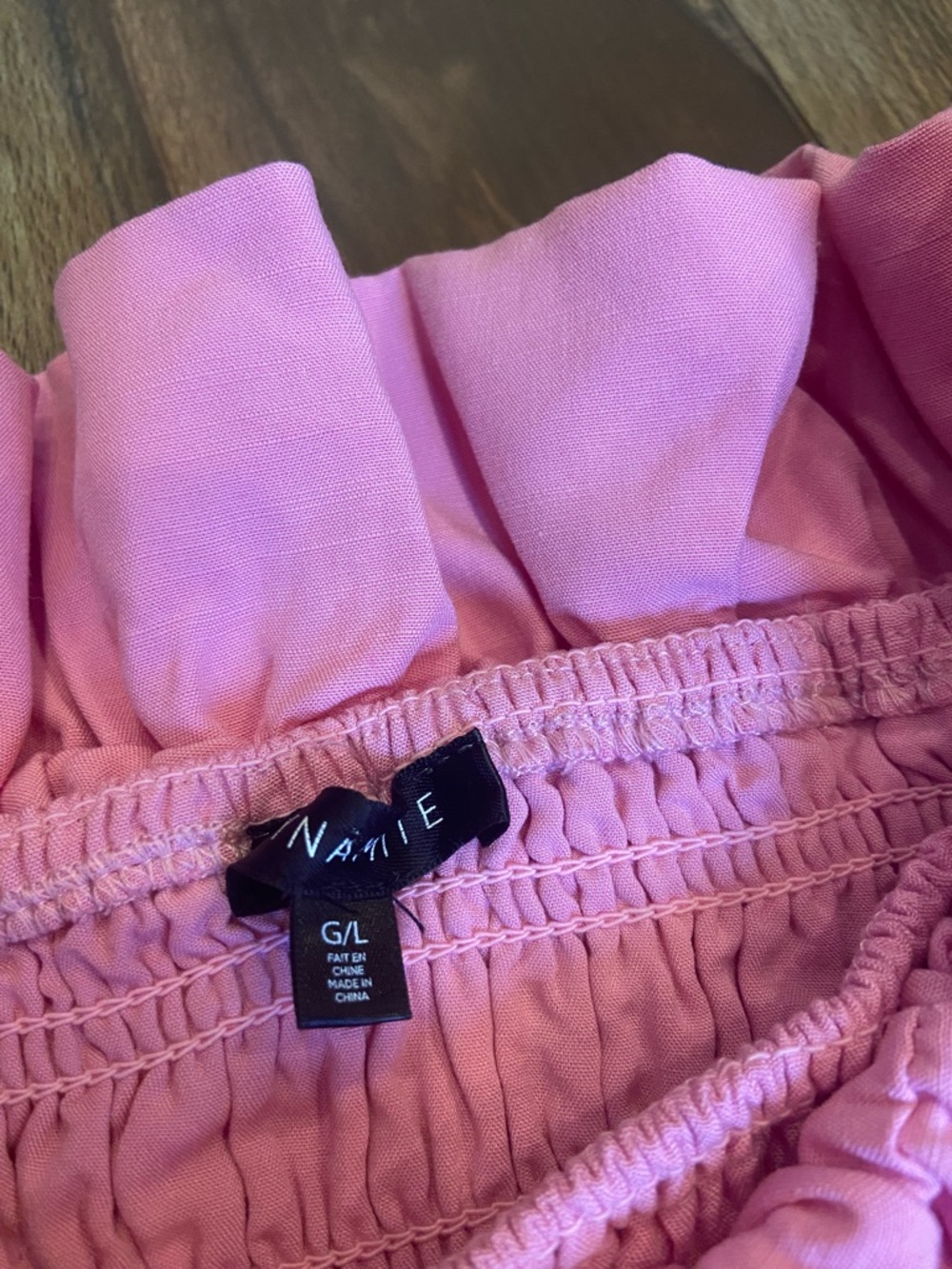 Pink Ruffled Smocked Tube Top - Picture 4 of 7